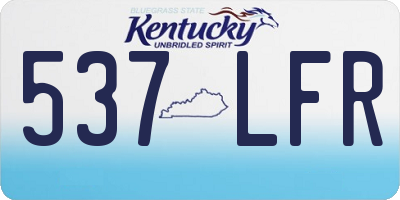 KY license plate 537LFR
