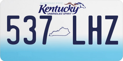 KY license plate 537LHZ