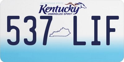 KY license plate 537LIF