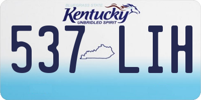 KY license plate 537LIH