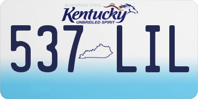 KY license plate 537LIL