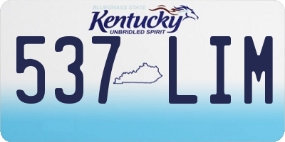 KY license plate 537LIM
