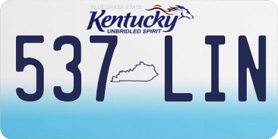 KY license plate 537LIN