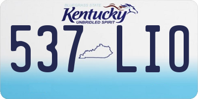 KY license plate 537LIO