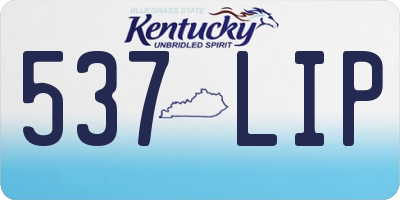 KY license plate 537LIP
