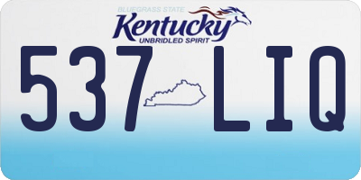 KY license plate 537LIQ