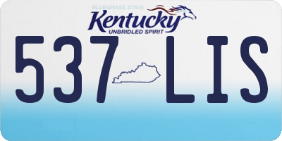 KY license plate 537LIS