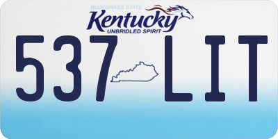 KY license plate 537LIT