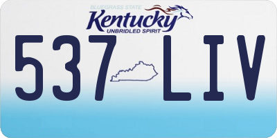 KY license plate 537LIV