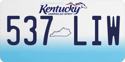 KY license plate 537LIW