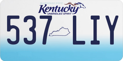 KY license plate 537LIY