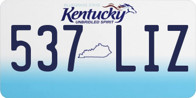 KY license plate 537LIZ