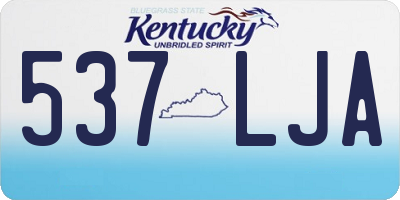 KY license plate 537LJA