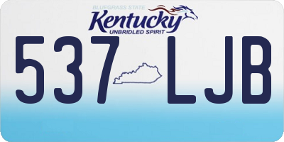 KY license plate 537LJB