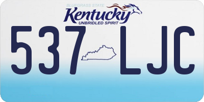KY license plate 537LJC
