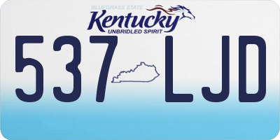 KY license plate 537LJD