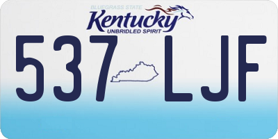 KY license plate 537LJF