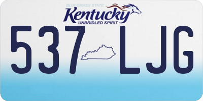 KY license plate 537LJG
