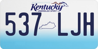 KY license plate 537LJH