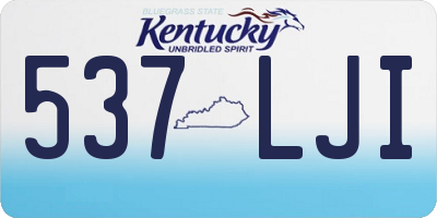 KY license plate 537LJI