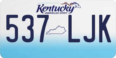 KY license plate 537LJK