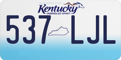 KY license plate 537LJL