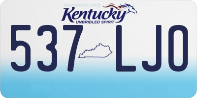 KY license plate 537LJO