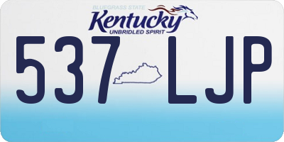 KY license plate 537LJP