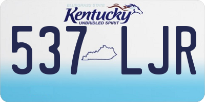 KY license plate 537LJR