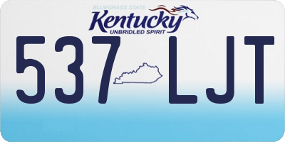 KY license plate 537LJT