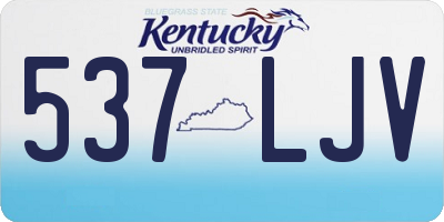 KY license plate 537LJV