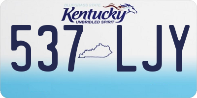 KY license plate 537LJY