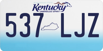 KY license plate 537LJZ