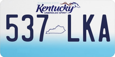 KY license plate 537LKA