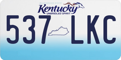 KY license plate 537LKC