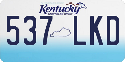 KY license plate 537LKD