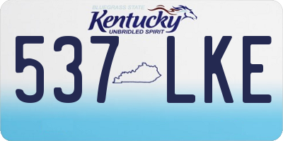KY license plate 537LKE