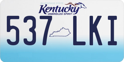 KY license plate 537LKI