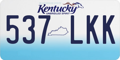 KY license plate 537LKK