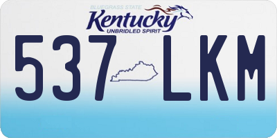 KY license plate 537LKM