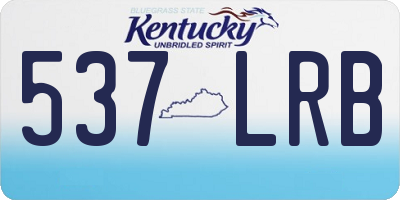 KY license plate 537LRB