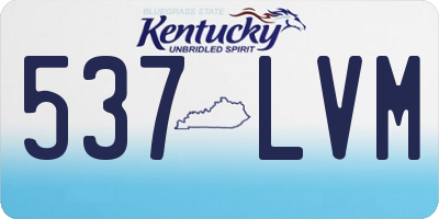 KY license plate 537LVM