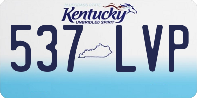 KY license plate 537LVP