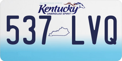 KY license plate 537LVQ