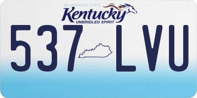 KY license plate 537LVU