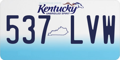 KY license plate 537LVW