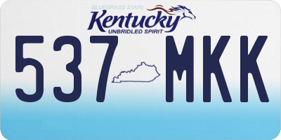 KY license plate 537MKK