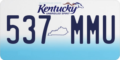 KY license plate 537MMU