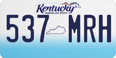 KY license plate 537MRH