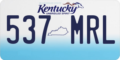 KY license plate 537MRL